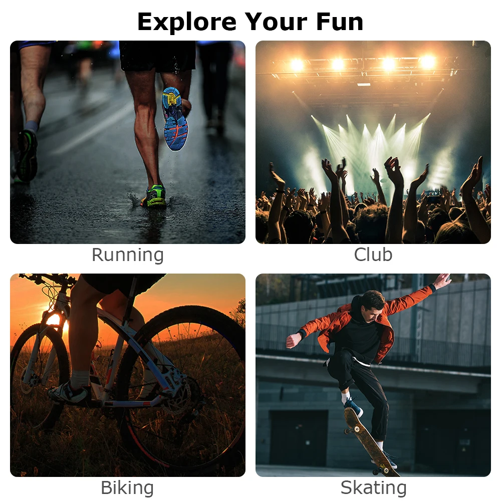 LED Shoe Clip Light for Decoration LED Luminous Shoe Clip Night Safety Warning LED Flash Light For Running Cycling Bike