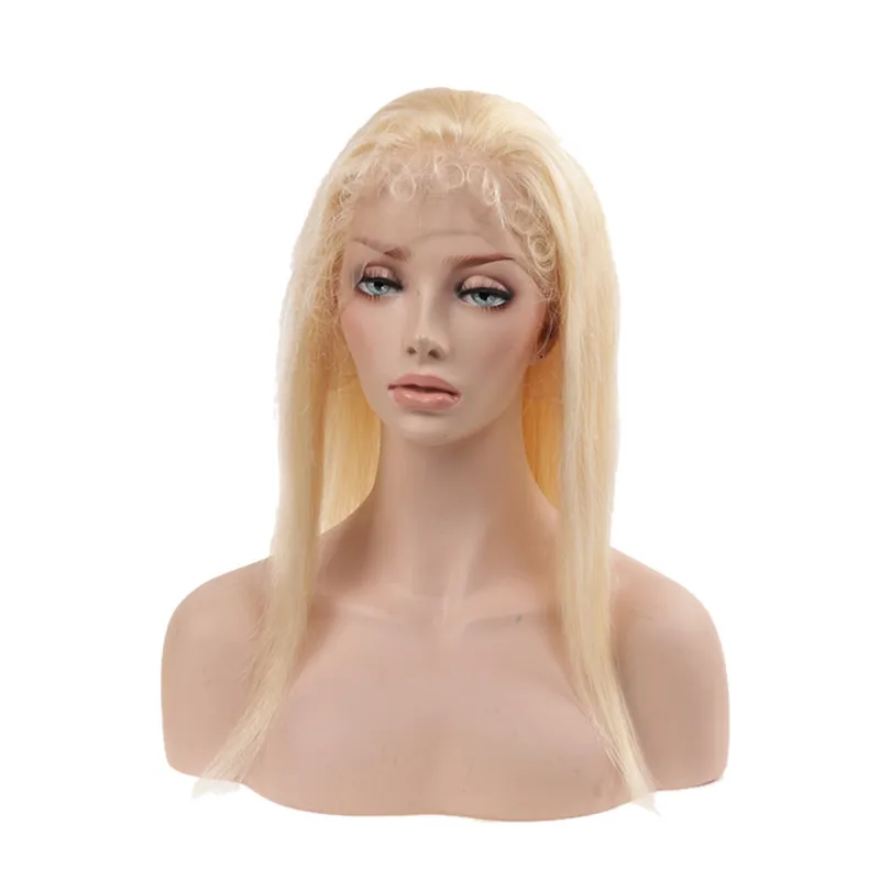 TD Blonde 613 color Full Lace Wigs 150% Density Silky Straight Human Hair Wig High Ratio 12”-24" Remy Pre pluck Swiss Lace Wig