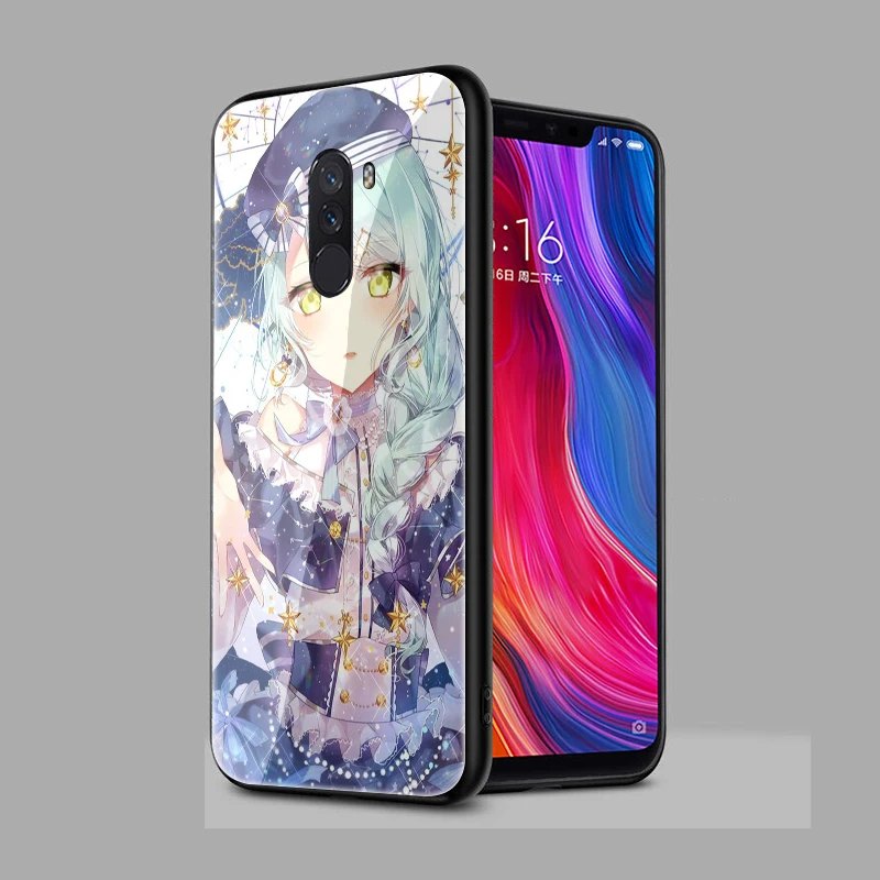 EWAU ran Bang Dream Лиза девочек закаленное Стекло чехол для телефона для Xiaomi 5X6X8 Lite 9 A1 A2 F1 Remdi 4X 6A Примечание 5 6 7 pro