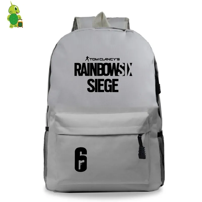 Игровой рюкзак Tom Clancy's Rainbow Six Siege, школьные сумки для подростков, женский и мужской рюкзак для ноутбука, дорожные сумки, детские сумки для книг - Цвет: 14