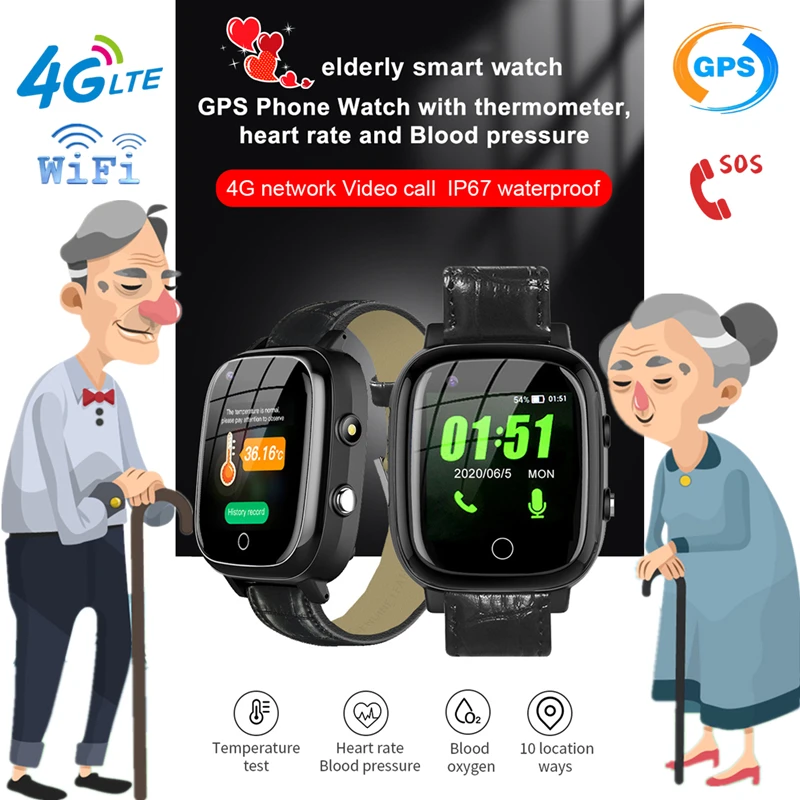 Permalink to S5P 4G Elderly Smart Watch Heart Rate GPS WIFI Positioning Track Watch Voice Chat SOS Video Call Alarm Clock For Adult Man