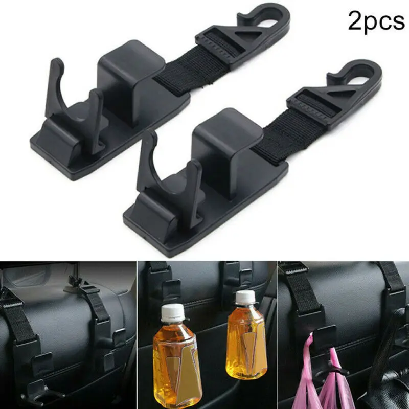

Universal Black Vehicle Car Seat Hook Handbag Hanger Auto Interior Holder Headrest Storage Tool Mounts Bracket Supports