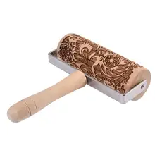 Лазерная гравировка прочная ручная Защита окружающей среды кухонная печать скалка для приготовления лапши и выпечки