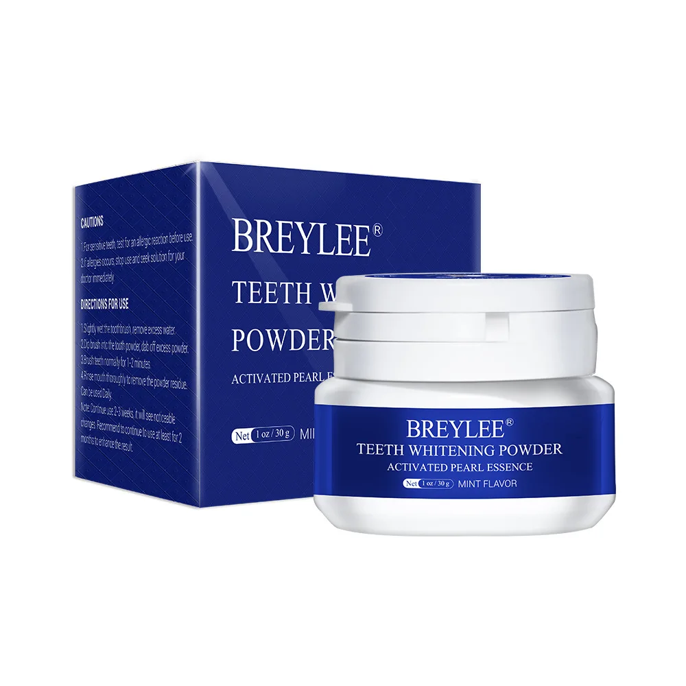 Порошок для отбеливания зубов BREYLEE яркий белый жемчужный зубной порошок 30 г