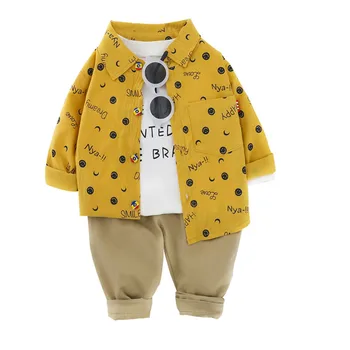 

Spring Autumn Baby Clothes Children Boys Cartoon Full Print Pattern Shirt Pants 2Pcs/set Toddler Casual Clothing Kids Tracksuits