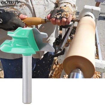 

45 Degree 1/4'' Shank 1-1/2'' Small Lock Miter Router Bit Tenon Cutter Tools Woodworking Drilling Power Tools