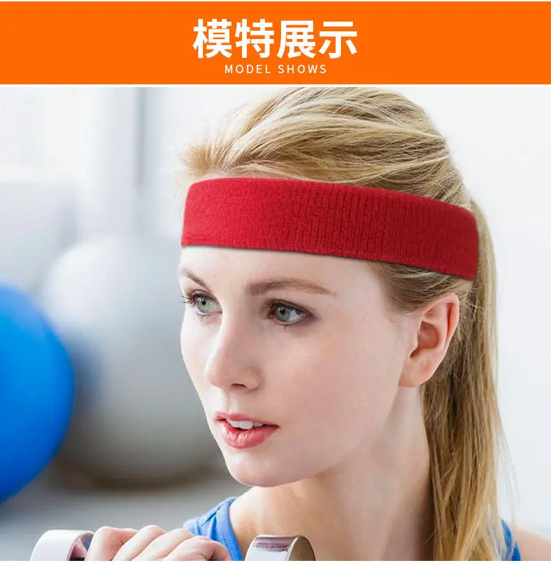 Wholesale Headband Breathable Sweat Absorbing Towel Sport Headband Riding Running Fitness Dance Trend Sweatband Customizable