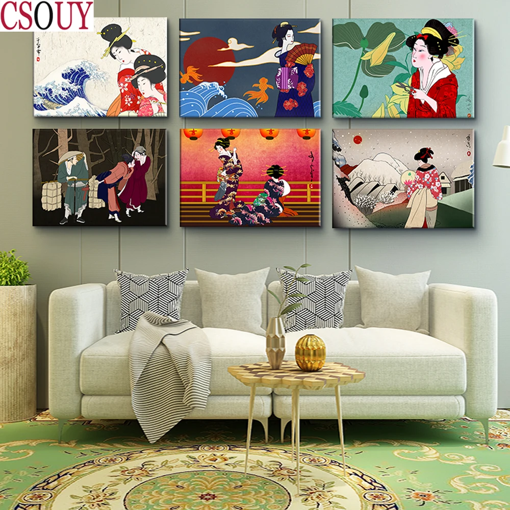 

Японская танцовщица, алмазная живопись «сделай сам», вышивка крестиком, красивая полноразмерная и круглая Алмазная вышивка, подарки, домашний декор, мозаика, рукоделие