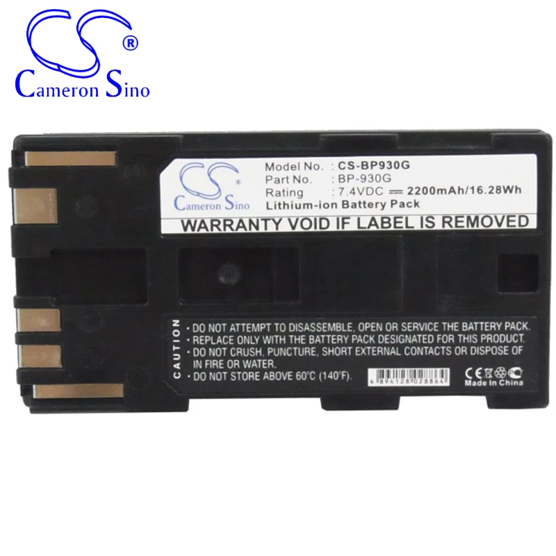 XH G1 XL H1 7.4V/7800mA Cameron sino Replacement Battery for Canon XH A1S XH G1 XL H1 7.4V/7800mA Cameron sino Replacement Battery for Canon XH A1S