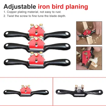 

Deburring Router Woodworking Hand Planer Blades Tool Adjustable Wood Planer Cutting Machine Edge Spoke Shave 9 Inch With Screw