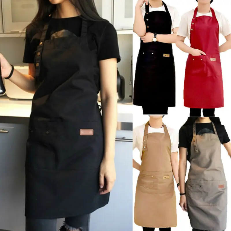 Men Women Crafts Adjustable Woodworking Apron Heavy Duty Water Resistant Workshop Tool Pockets