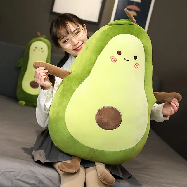 55-115cm Cute Simulation Avocado Plush Toy Soft Fruit Pillow Stuffed Cartoon Sofa Cushion Kids Girls Birthday Gifts 2