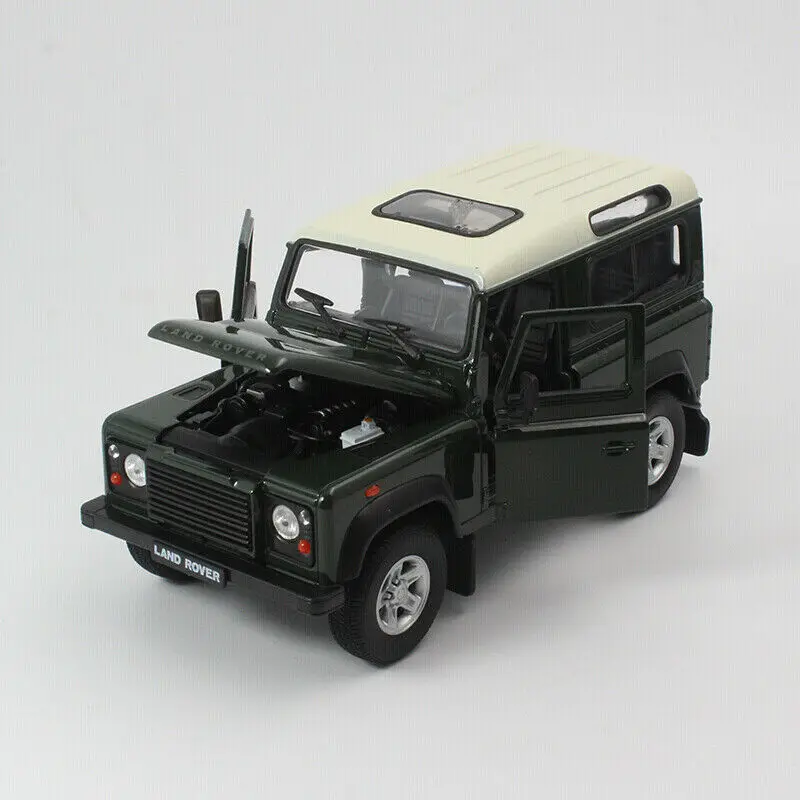 Welly 1:24 Land Rover Defender литая под давлением модель внедорожника автомобиль Зеленый в коробке