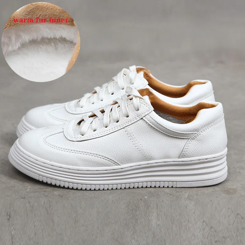

Plus tamanho de couro sapatos casuais mulher tÃªnis outono branco tÃªnis plataforma med salto senhoras sapato confortÃ¡vel vulcaniz