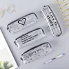 1Pcs Kawaii Pencil Case Cartoon Transparent letter octagonal School Pencil Box Pencilcase School Supplies Stationery ► Photo 1/6