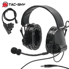 TAC-SKY военный адаптер KENWOOD U94 PTT+ COMTAC III силиконовые наушники шумоподавление звукосниматель тактическая гарнитура BK