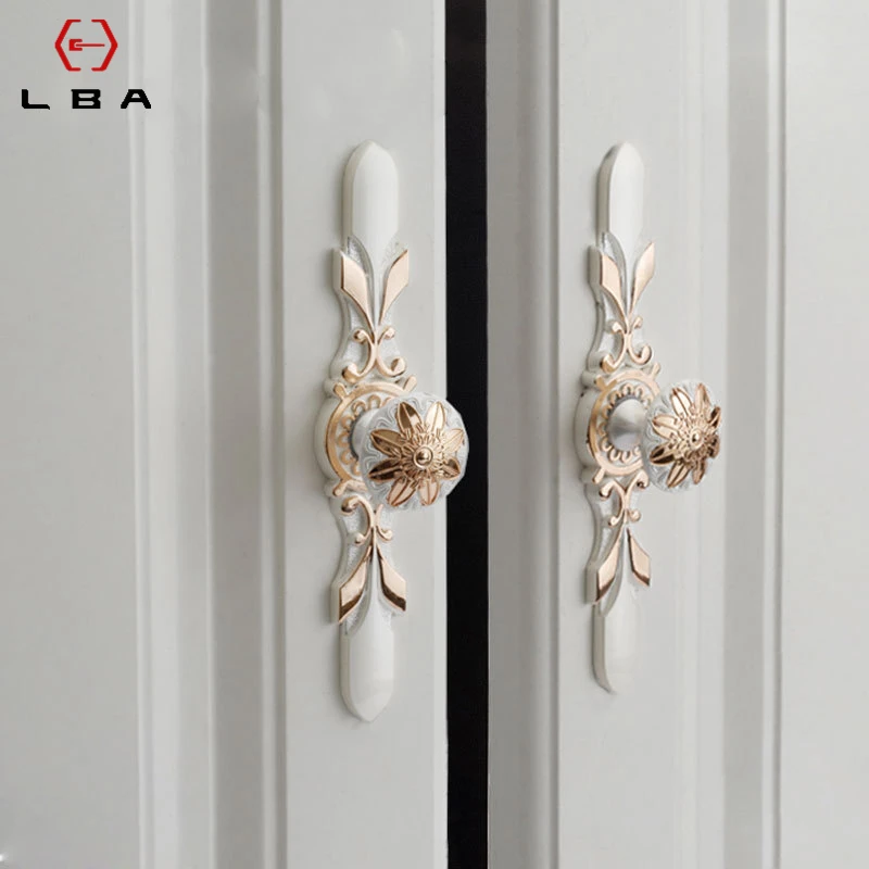 Европейские золотые ручки для кухонного шкафа дверные из цинкового сплава