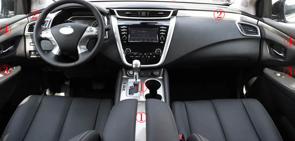 Для Nissan Muraro- внутренняя Центральная панель управления дверная ручка 5D наклейки из углеродного волокна наклейки аксессуары для стайлинга автомобилей