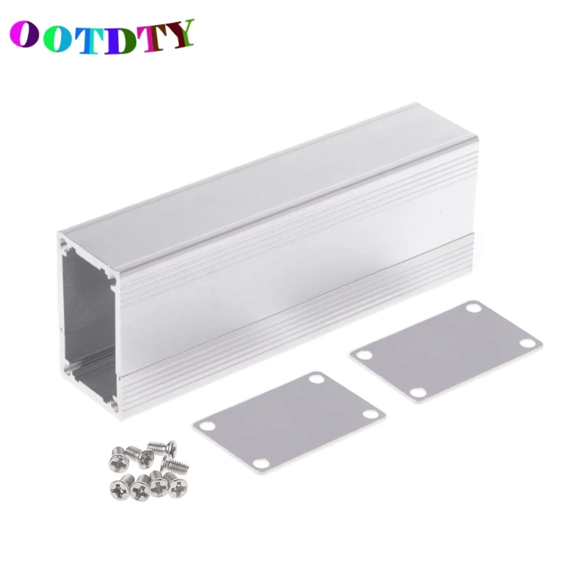 Алюминиевый корпус для проекта, чехол для электронных инструментов DIY, чехол 80x40x25 мм - Цвет: Silver