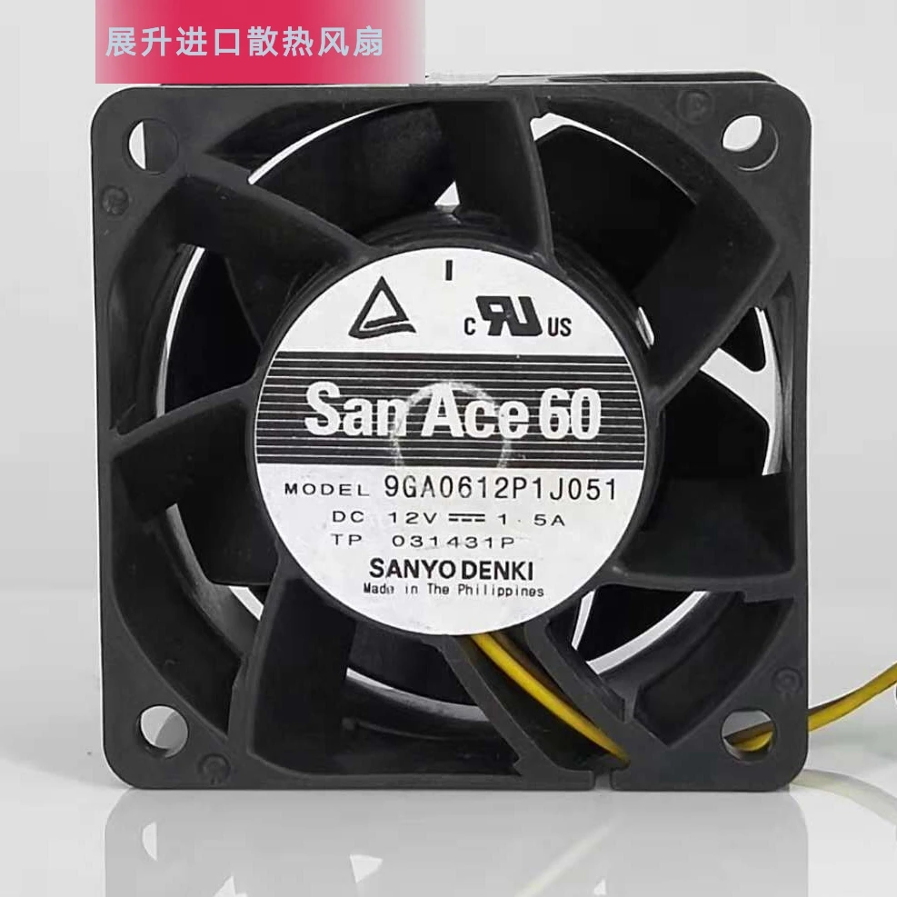 Sanyo Denki 9GA0612P1J03 DC 12V 1.50A 60x60x38 мм 4-провод Сервер вентилятор охлаждения
