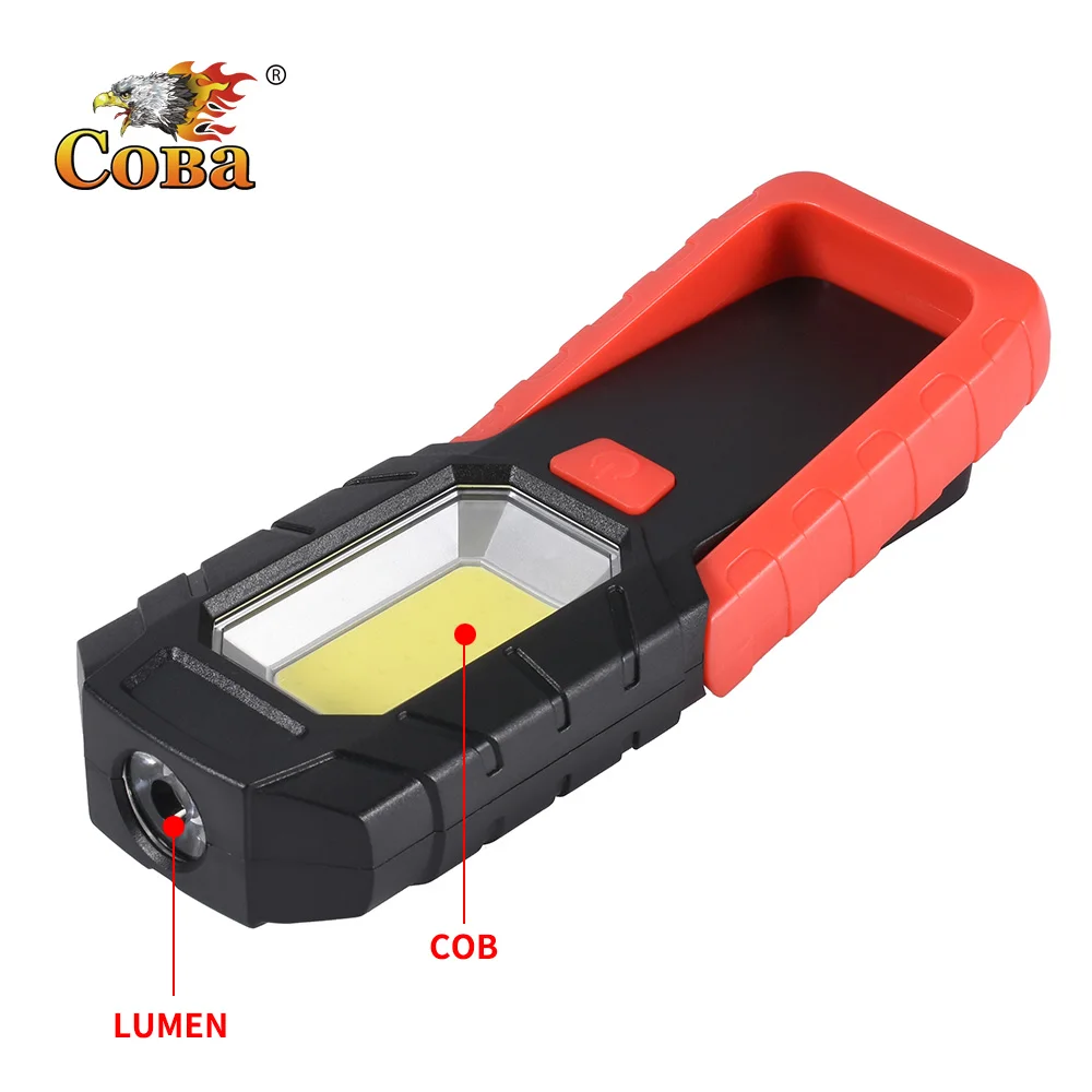 

COBA cob work light battery light mini portable lighting plastic shell magnetic hook use 3*AAA battery tent lantern camping lamp