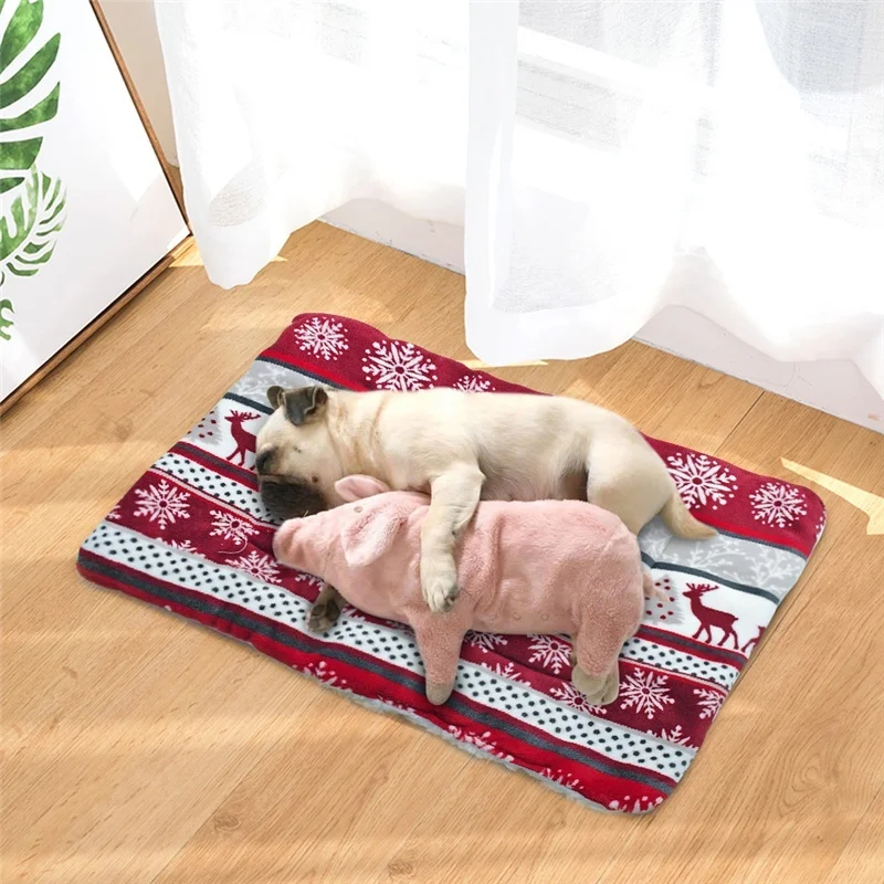 Ультра флисовый коврик для кровати собаки, теплый зимний домик для щенков, кошек, питомников, маленьких, средних и больших собак, рождественские спальные одеяла, чихуахуа