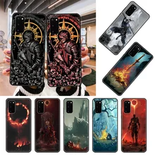 Capa de telefone para samsung galaxy s nota 10 20 7 8 9 plus borda e ultra lite preto capa para carros 3d coque moda o sol louvor