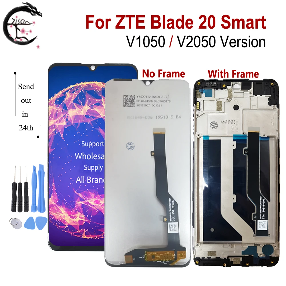 6.49inch Display For ZTE Blade 20 Smart V1050 V2050 LCD With Frame