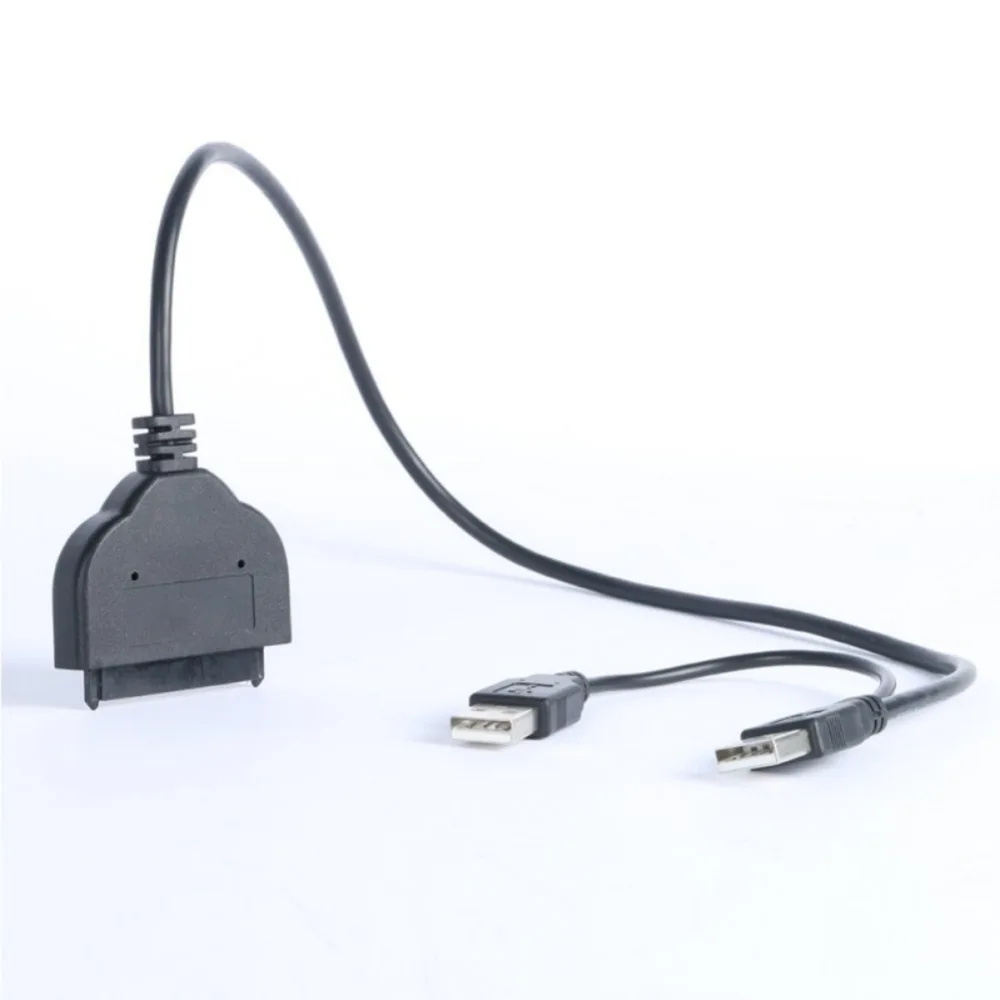 EDAL двойной USB 2,0 для SATA адаптер 22 Pin данных usb-кабель питания адаптер простой диск шнур для 2,5 дюймовый HDD SSD