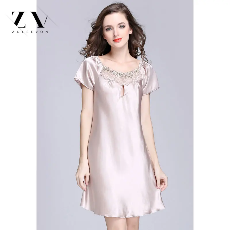 Sexy Nightgowns Sleepshirts Women Lingerie Silk Sleepwear - AliExpress