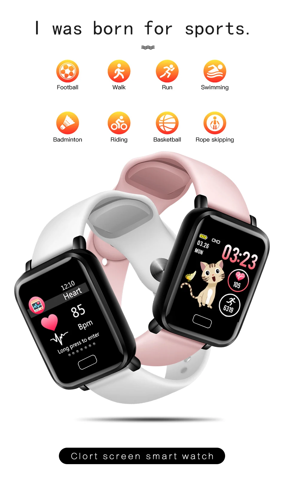 LIGE новые умные часы для женщин, пульсометр, измеритель артериального давления, фитнес-трекер, умный браслет, шагомер, спортивный смарт-браслет+ коробка