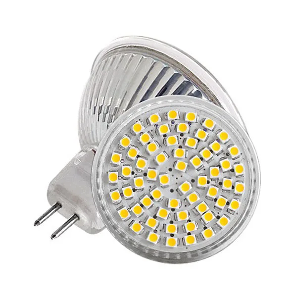 MR16 LED Bulb 5W 12V 3528 60SMD Warm White Tube Light 300LM Lamp Spotlight