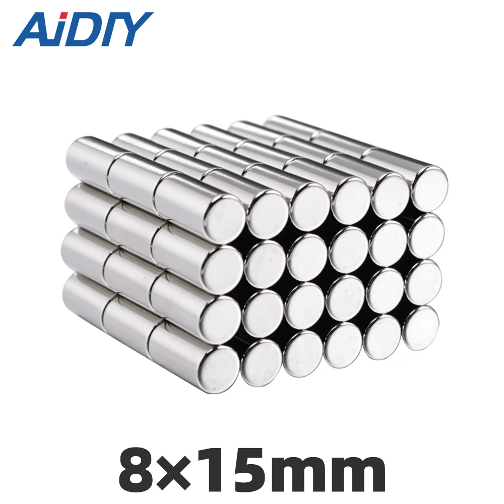 

10Pcs 8x15mm N35 Neodymium Magnet Sheet NdFeB Super Strong Powerful Round Rare Earth Magnets For Fridge Crafts Disc 8mm x 15mm