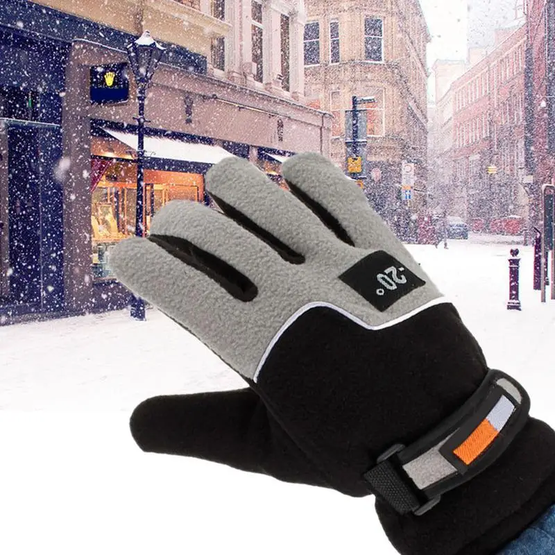 Мужские зимние уличные мягкие теплые флисовые термальные мотоциклетные лыжные перчатки для сноуборда практичные дутые перчатки для сноуборда