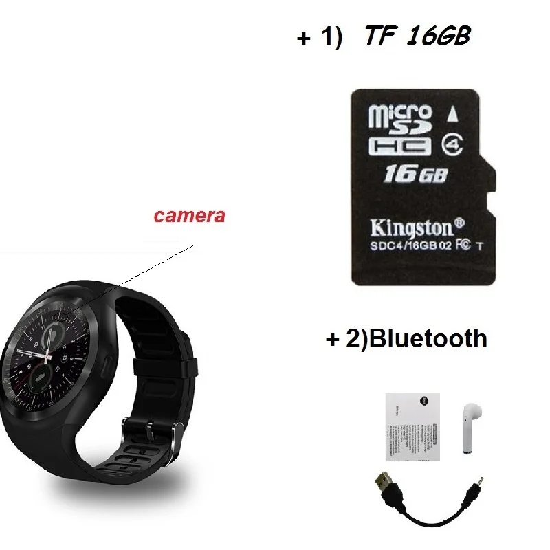 black with BT and TF Stepfly SM01S Bluetooth Смарт-часы с одной nano sim Bluetooth Камера Смарт-часы PK Q18 - Цвет: black with BT and TF