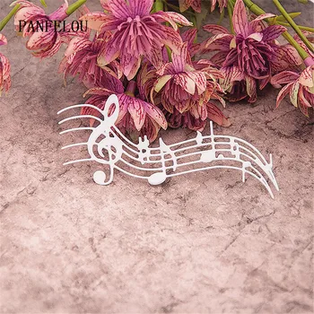 

PANFELOU 10x4.5cm music Notes metal craft Carbon Steel Cutter paper die cutting dies Scrapbooking/DIY Embossing cards