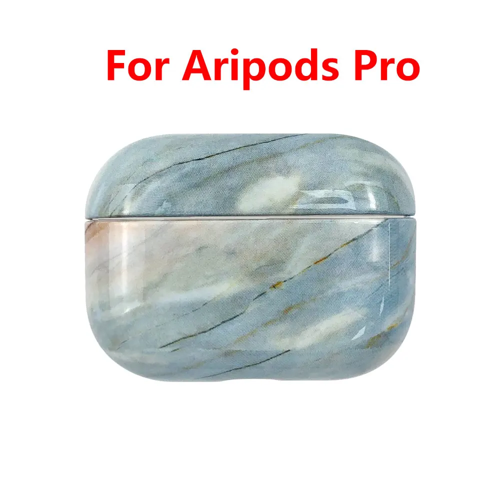 02 Чехол для наушников для Airpods 1 2 с мраморным узором, Жесткий Чехол для наушников, защитная крышка, аксессуары для Apple Airpods Pro, зарядная коробка - Цвет: 02