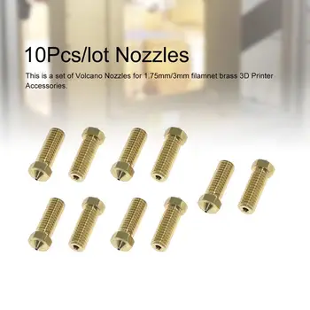 

10Pcs Volcano Lengthen Nozzle Extruder Print Head 0.2/0.25/0.3/0.4/0.5/0.6/0.8/1.0/1.2mm For 1.75mm/3mm Filamnet 3D Printer