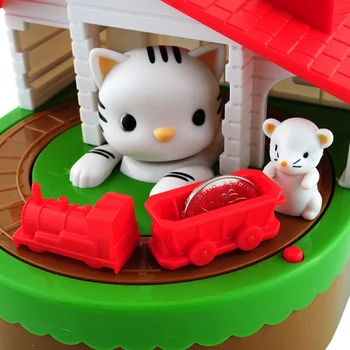 

Cute Mouse And Cat Piggy Bank With Music NEW Electronic Piggy Bank Coins Saving Box Desk Toy For Kids Birthday Christmas Gift 20