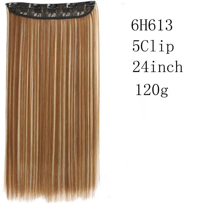 MERISI волосы, 5 клипс, синтетические волосы, длинные прямые волосы на клипсах для наращивания, накладные волосы, черные волосы для женщин - Цвет: #144