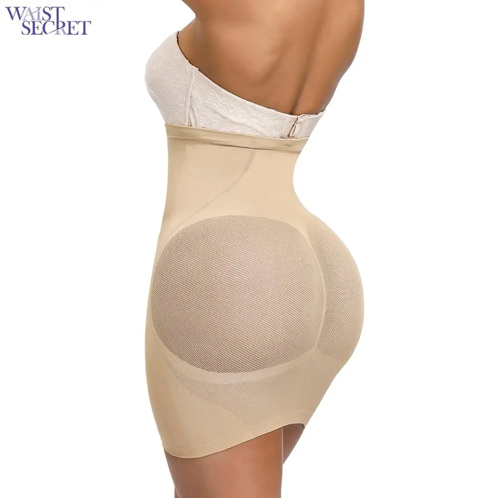 

WAIST SECRET High Waist Booty Hip Enhancer Butt Lifter Invisible Shaper Dress Push Up Bottom Boyshorts Sexy Shapewear Briefs 3XL