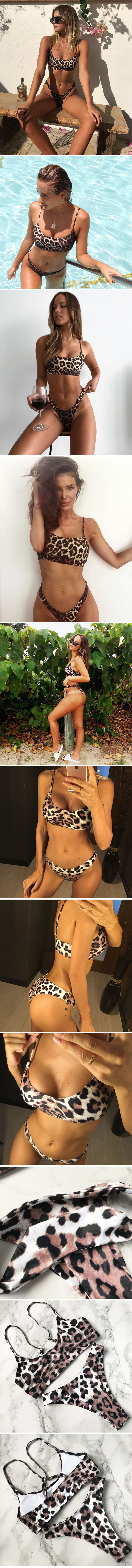 off the shoulder bikini New Leopard Print Bikini Set 2022 Women's Swimsuit Sexy Swimwear Push Up Brazilian Biquini Female Beachwear Python Bathing Suit designer bikini sets