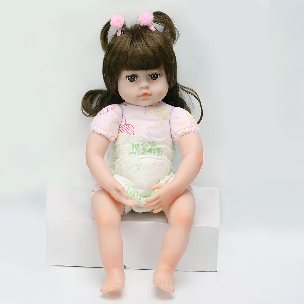 Кукла-реборн 48 см, силиконовая Реалистичная кукла-Реборн, восхитительная Реалистичная кукла для малышей на день рождения, рождественские игрушки, кукла с жирафом