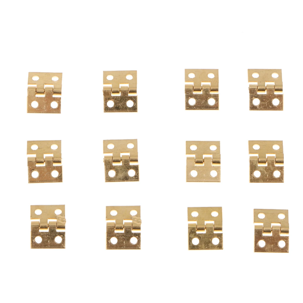

12PCS Small Mini Butt Hinge Cabinet Drawer Jewerly Chest Gift Box Hinges