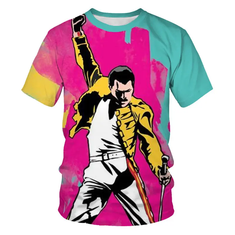 Freddie Mercury The queen Band Футболка Мужская Хип-Хоп рок хипстерская футболка повседневные футболки harajuku Top TeesStar футболка Размер S-6XL