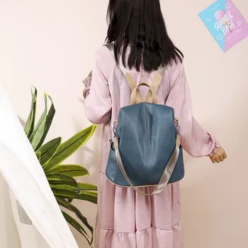 

2020 new women's shoulder bag fashion simple ladies backpack Korean version ladies backpack