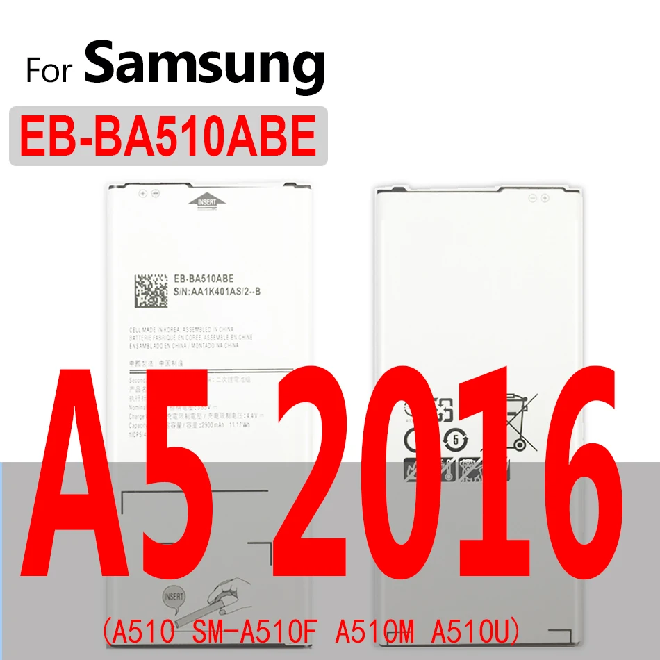 Оригинальный YKaiserin запасная батарея на EB-BA510ABE для Samsung Galaxy A5 2016 Edition A510 A510F A5100