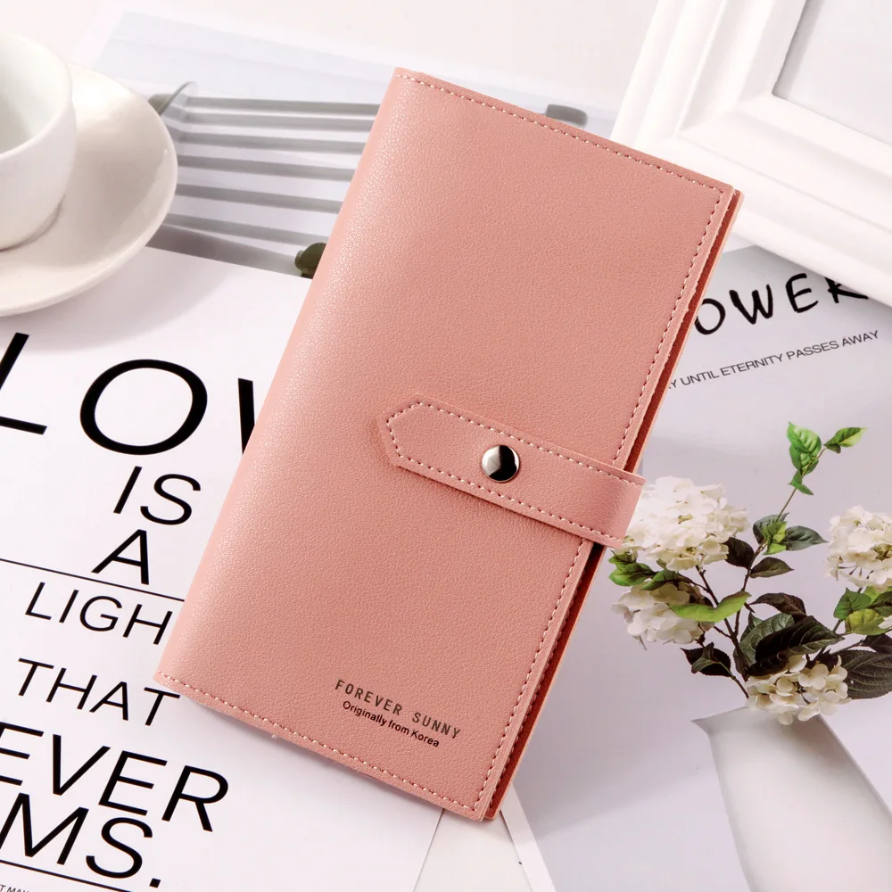 

Women's Wallet Big Wallet Card Holder Fashion Coin Purse Long 2020 Vintage Postman Lady High Capacity Female Clutch PU Solid 19