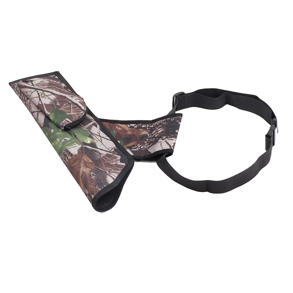 Wear Resistant Canvas Hunting Archery Quiver with Shoulder Strap for Back or Waist Use Adjustable Belt Hunting Accessories