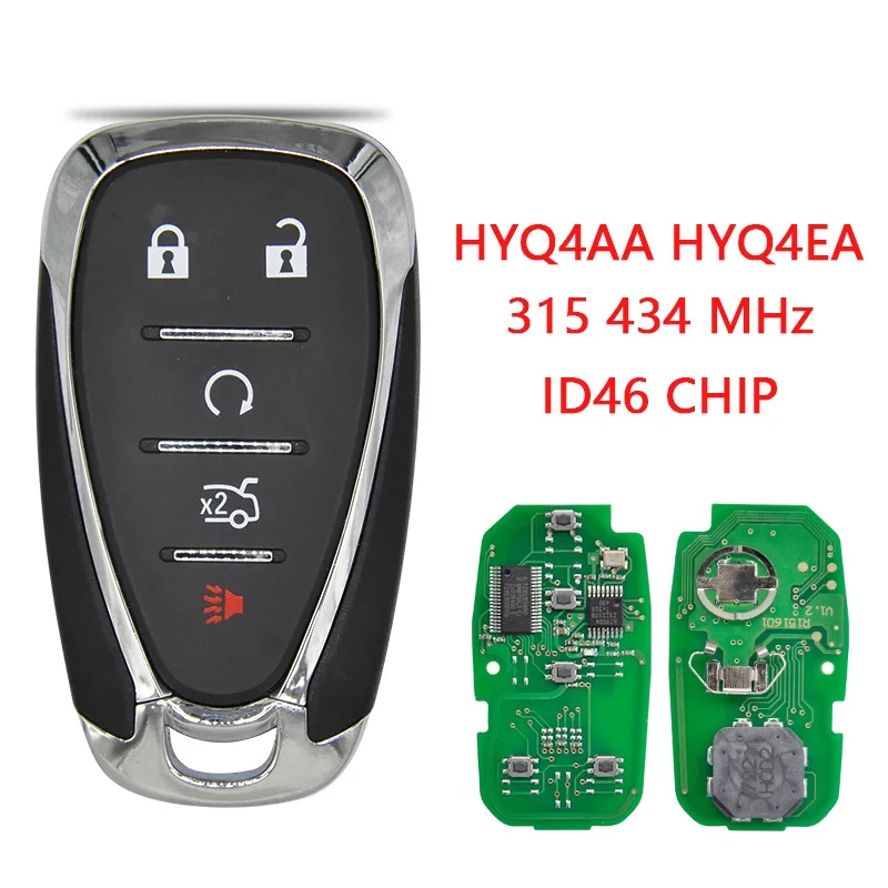 Chevrolet Car Remote Key HYQ4EA HYQ4AA ID46 PCF7952 315/434MHz No Logo CN014107 3 Chevrolet Car Remote Key HYQ4EA HYQ4AA ID46 PCF7952 315/434MHz No Logo CN014107 3